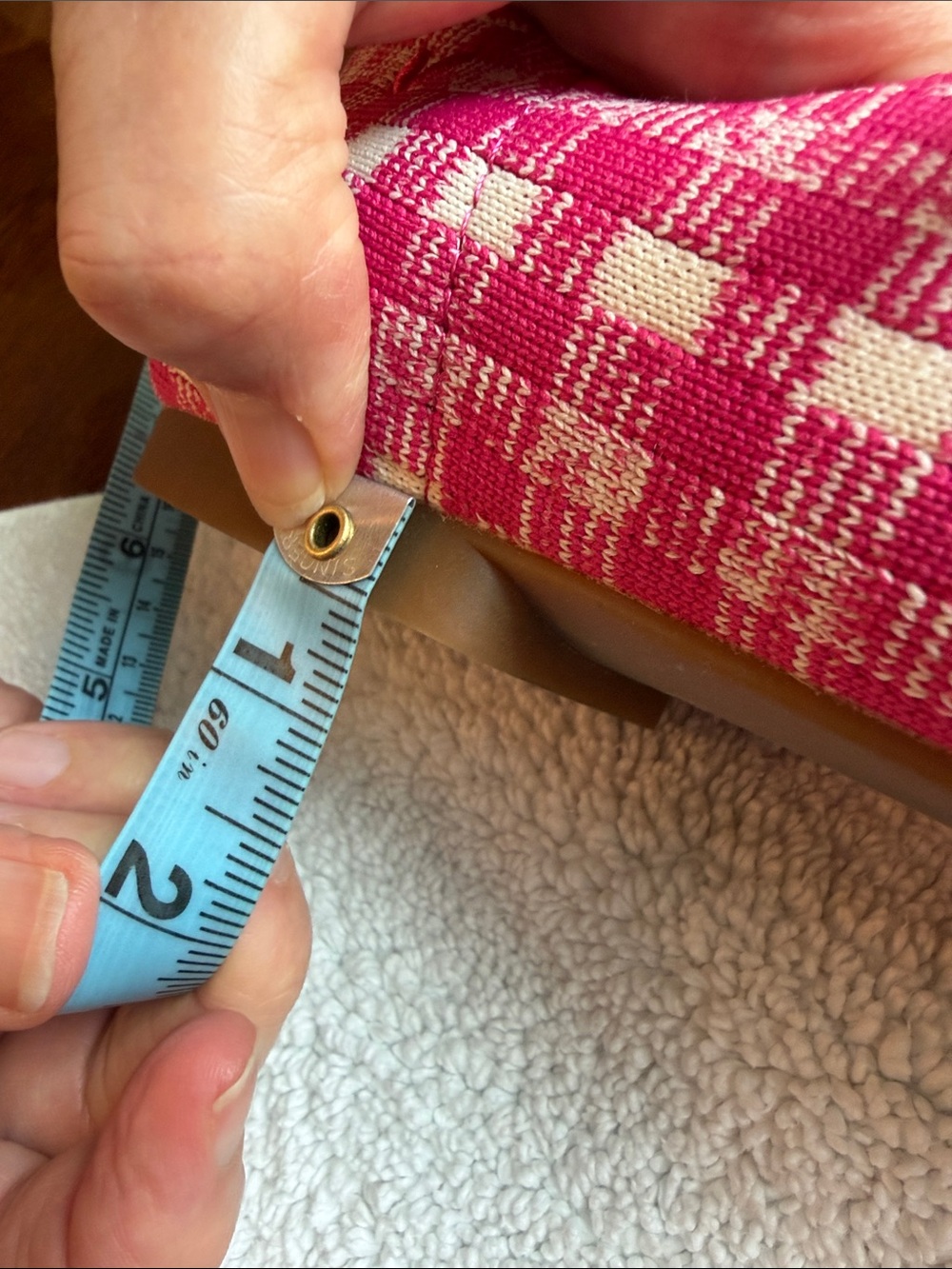 VIVAIA Pink Gingham Mary Jane Flats with Buckle Strap - Picture 7 of 8